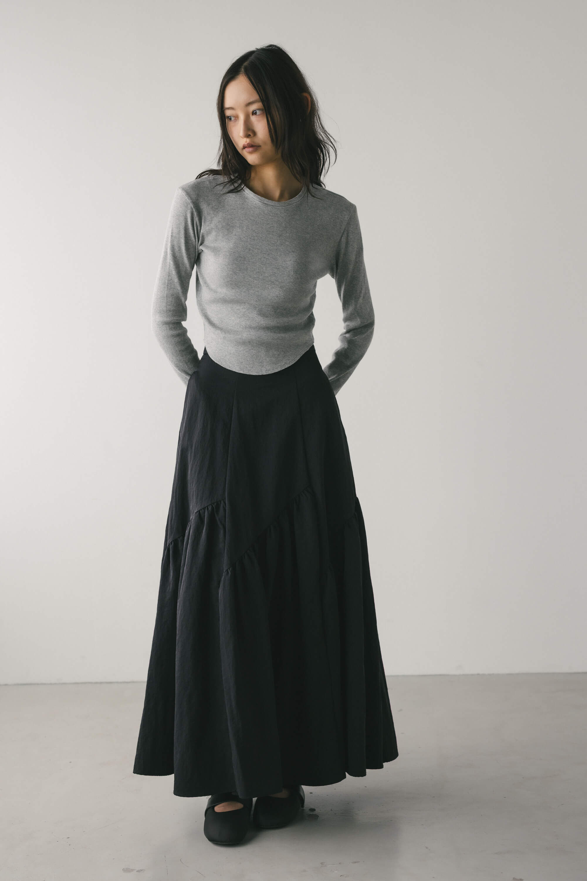 STYLEMIXER「ヘムラウンドリブトップ」|Tシャツ・カットソー|