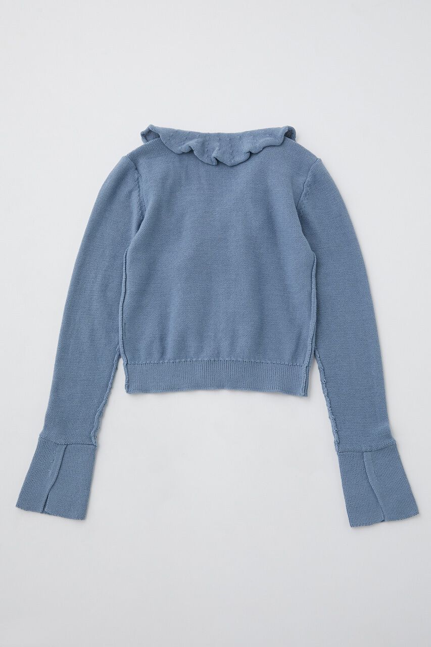 MOUSSY「FITTED RUFFLE KNIT カーディガン」|ニット・セーター|
