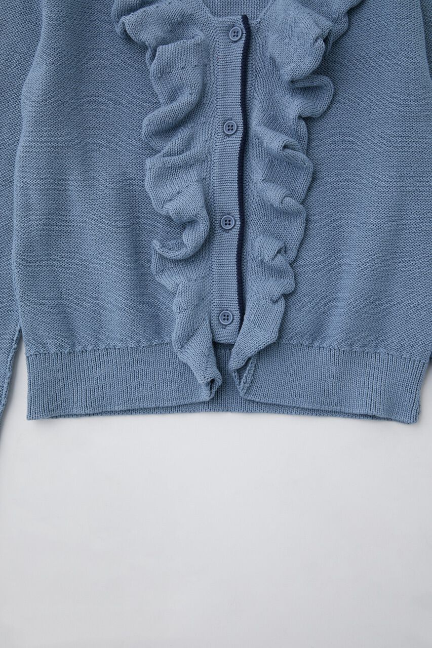 MOUSSY「FITTED RUFFLE KNIT カーディガン」|ニット・セーター|