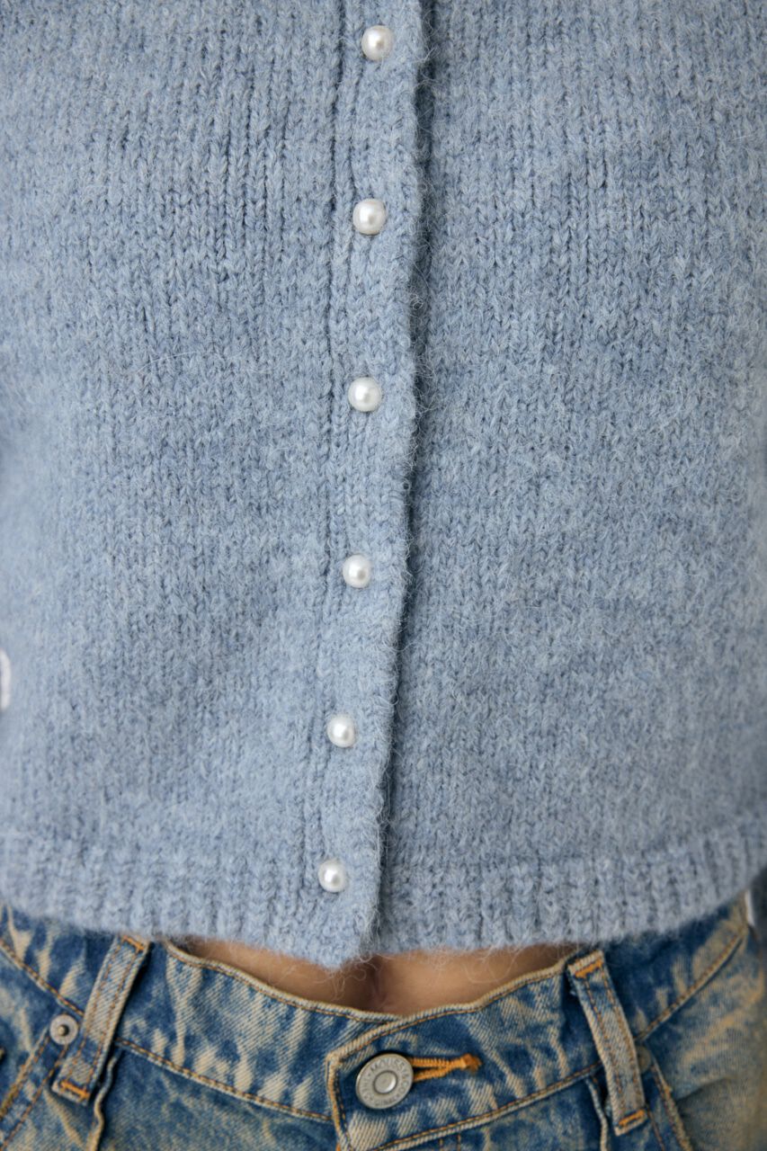 MOUSSY「F/PEARL BUTTON カーディガン」|カーディガン|