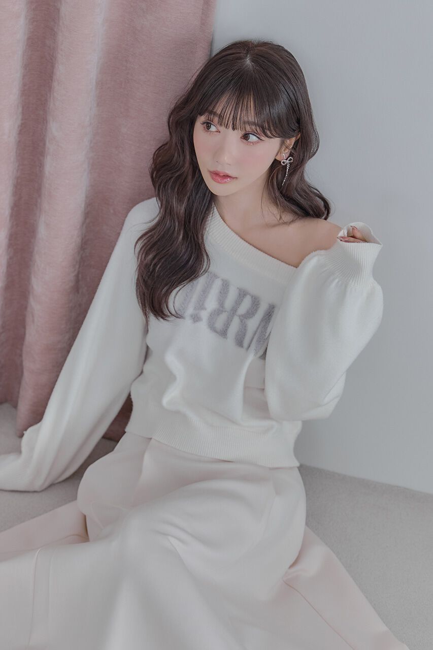 rienda「Riuコラボロゴニットトップス」|ニット・セーター|