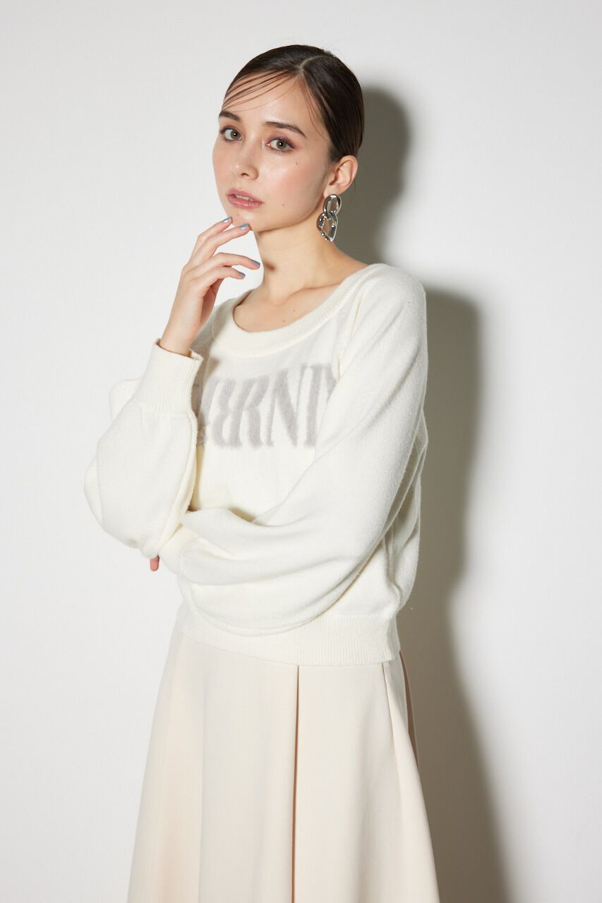 rienda「Riuコラボロゴニットトップス」|ニット・セーター|