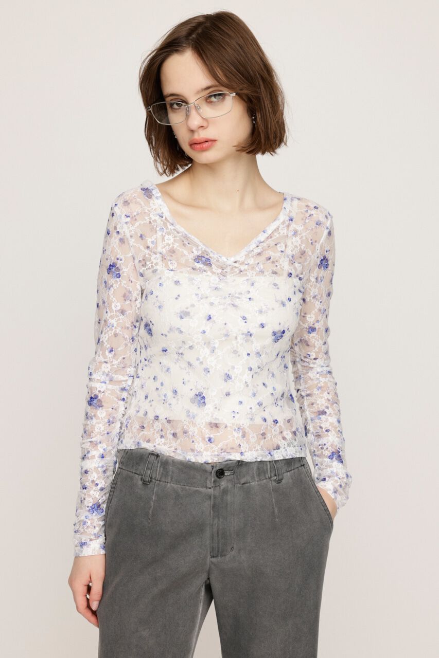 SLY「FLOWER LACE トップス」|Tシャツ・カットソー|