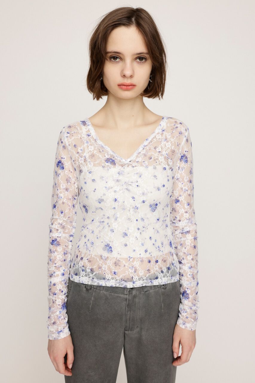 SLY「FLOWER LACE トップス」|Tシャツ・カットソー|