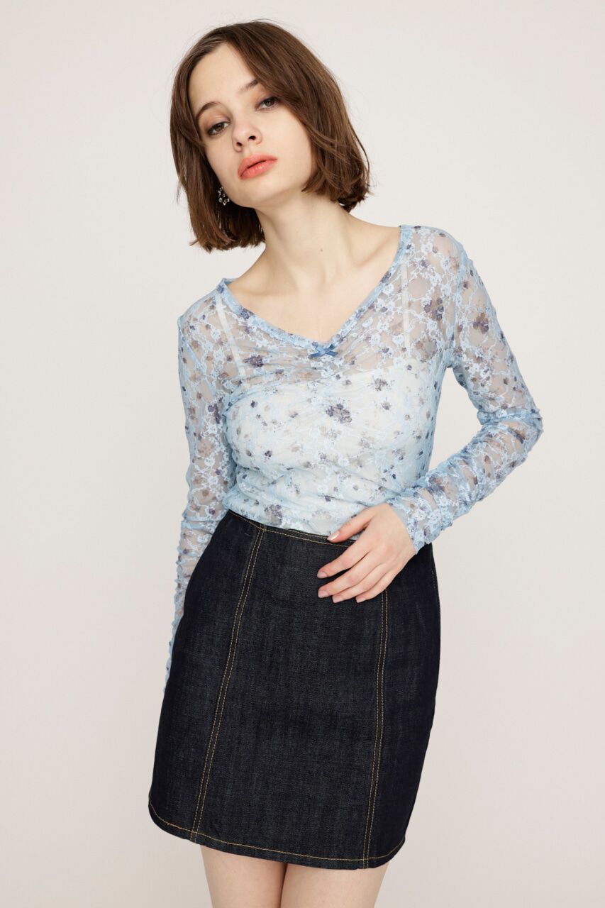 SLY「FLOWER LACE トップス」|Tシャツ・カットソー|