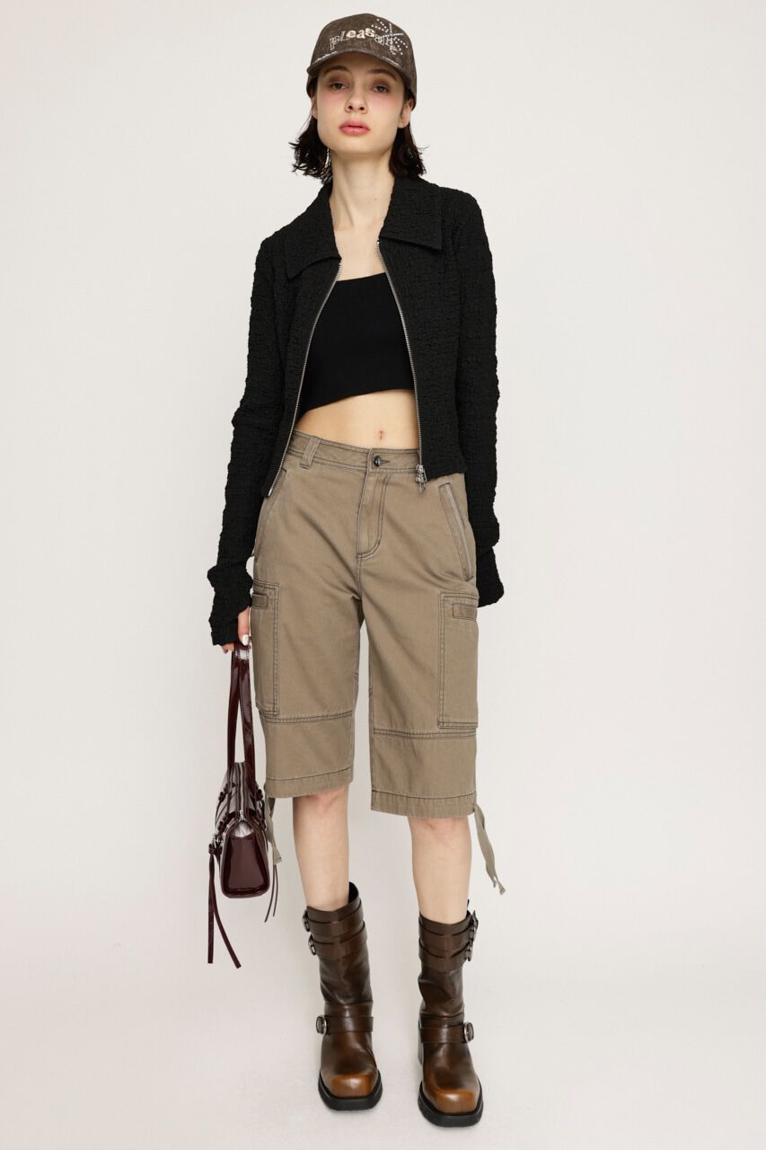 SLY「FRONT ZIP JQ トップス」|Tシャツ・カットソー|