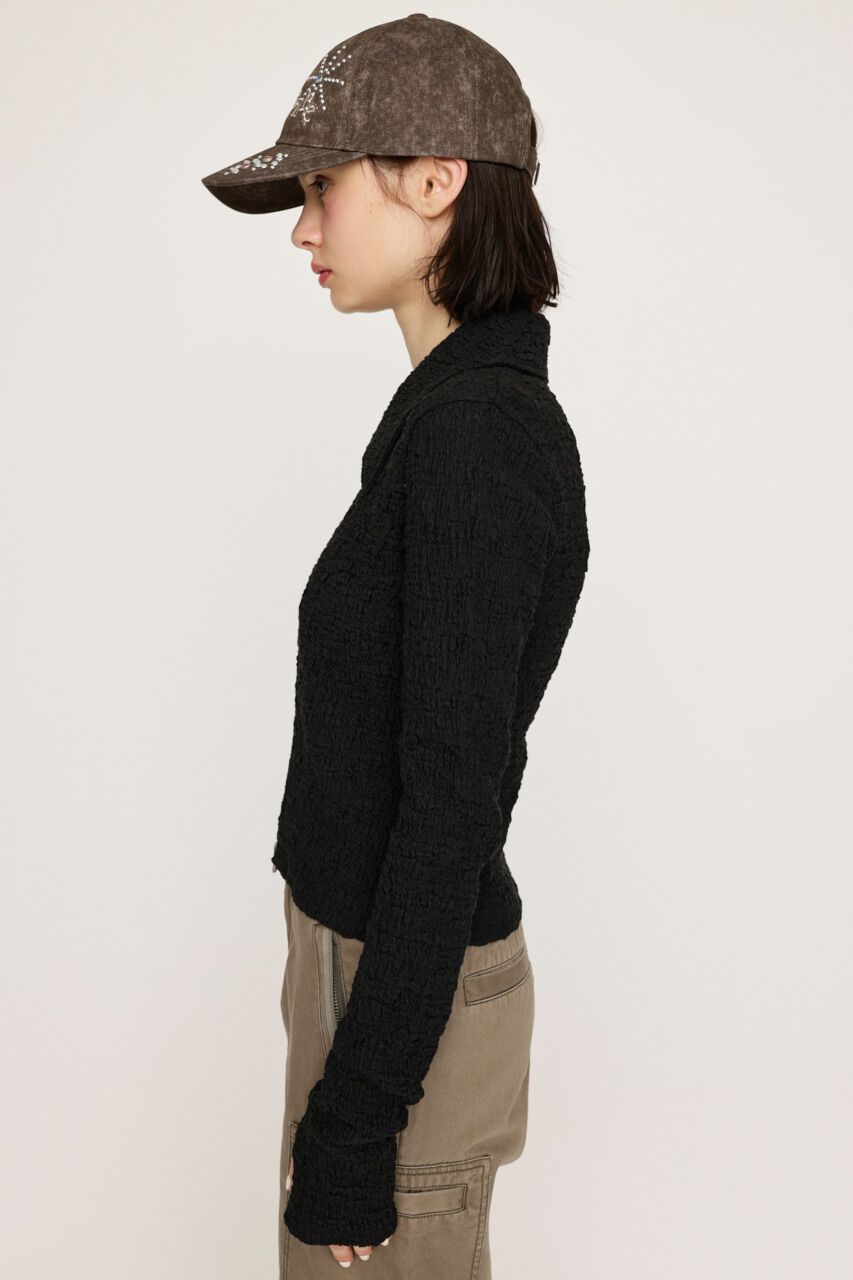 SLY「FRONT ZIP JQ トップス」|Tシャツ・カットソー|