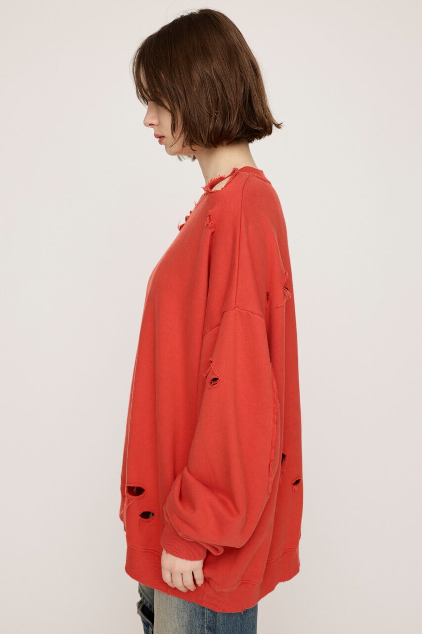 SLY「OVERSIZE DAMAGE スウェット」|Tシャツ・カットソー|