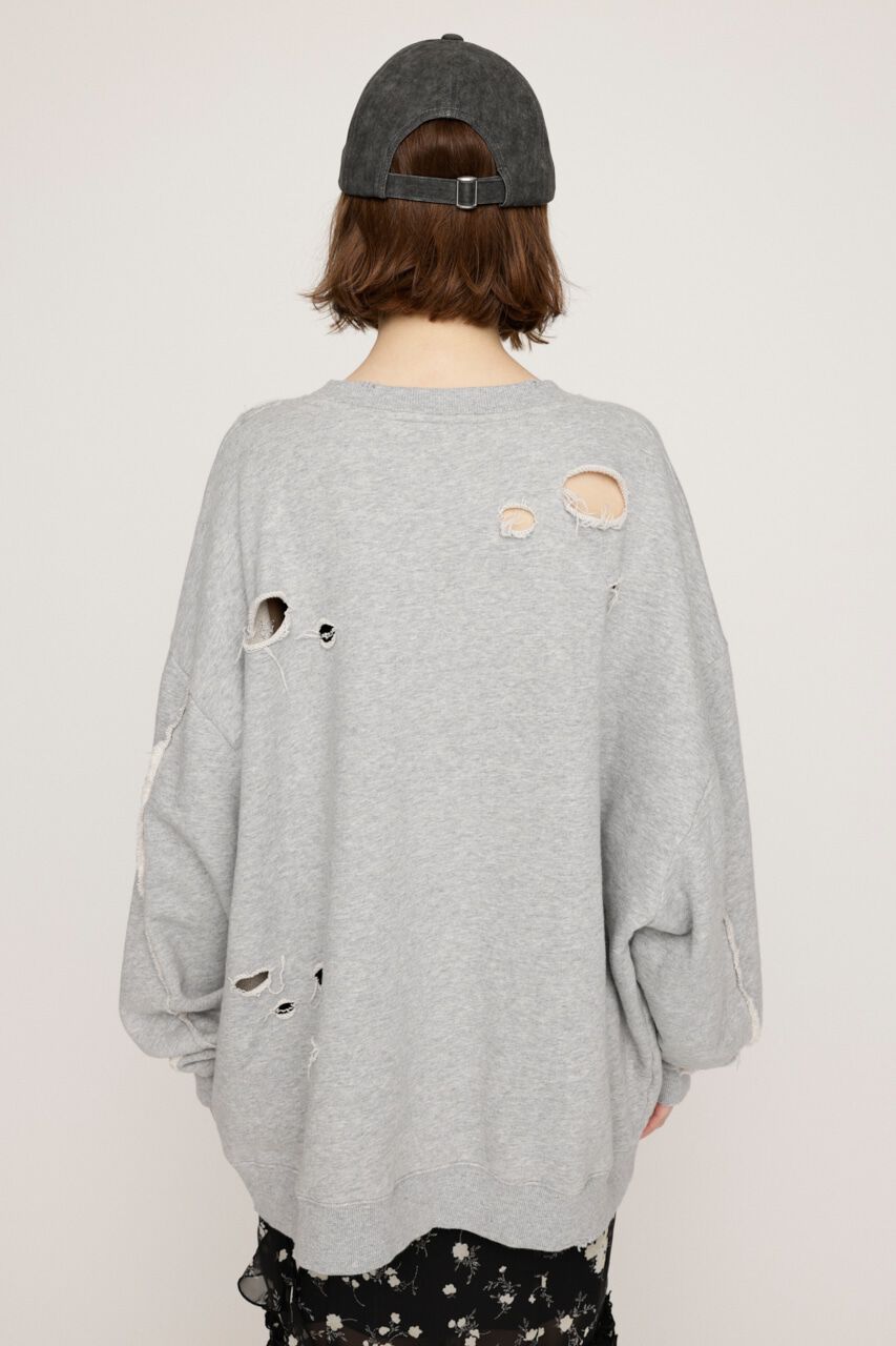 SLY「OVERSIZE DAMAGE スウェット」|Tシャツ・カットソー|