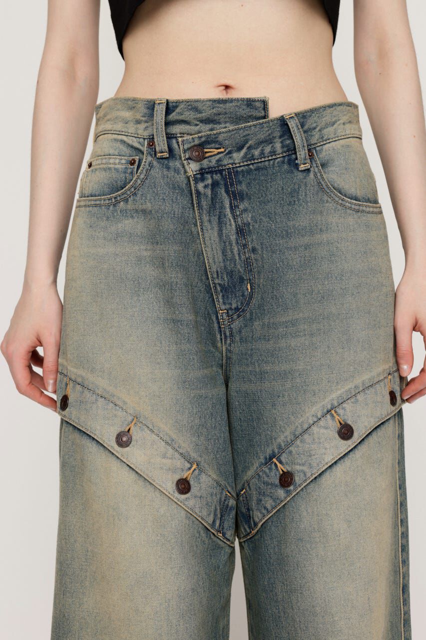 SLY「J／W SIDE OPEN STRAIGHT パンツ」|デニム|