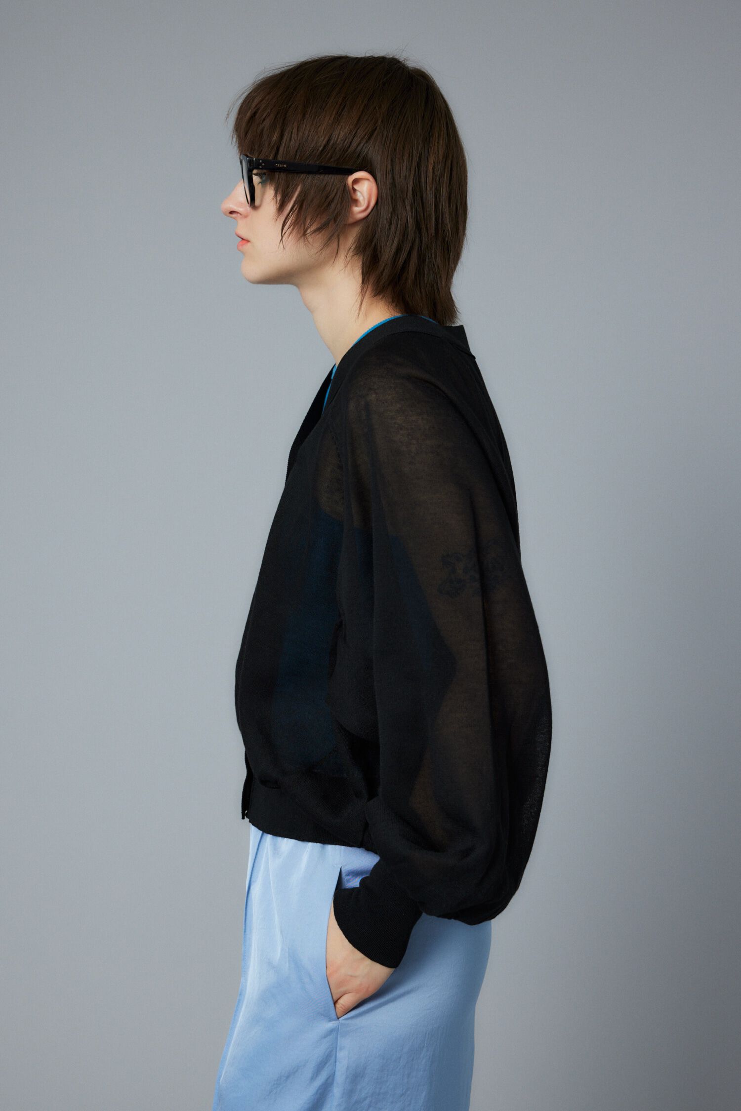 HeRIN.CYE「SUKASHI knit cardigan」|カーディガン|