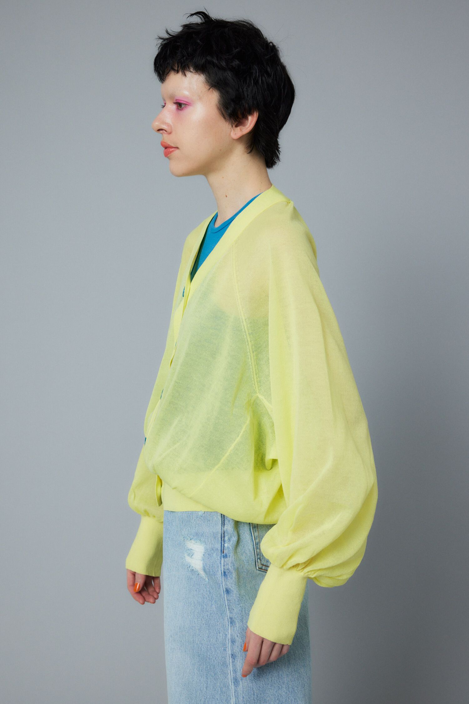 HeRIN.CYE「SUKASHI knit cardigan」|カーディガン|