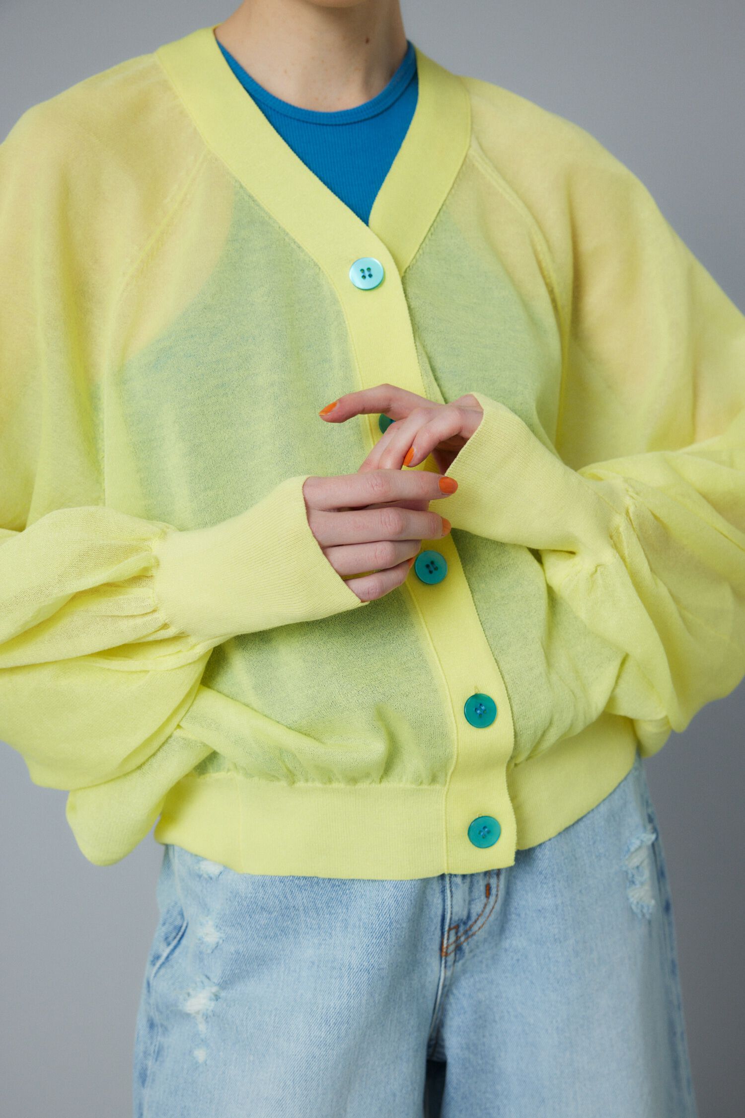 HeRIN.CYE「SUKASHI knit cardigan」|カーディガン|