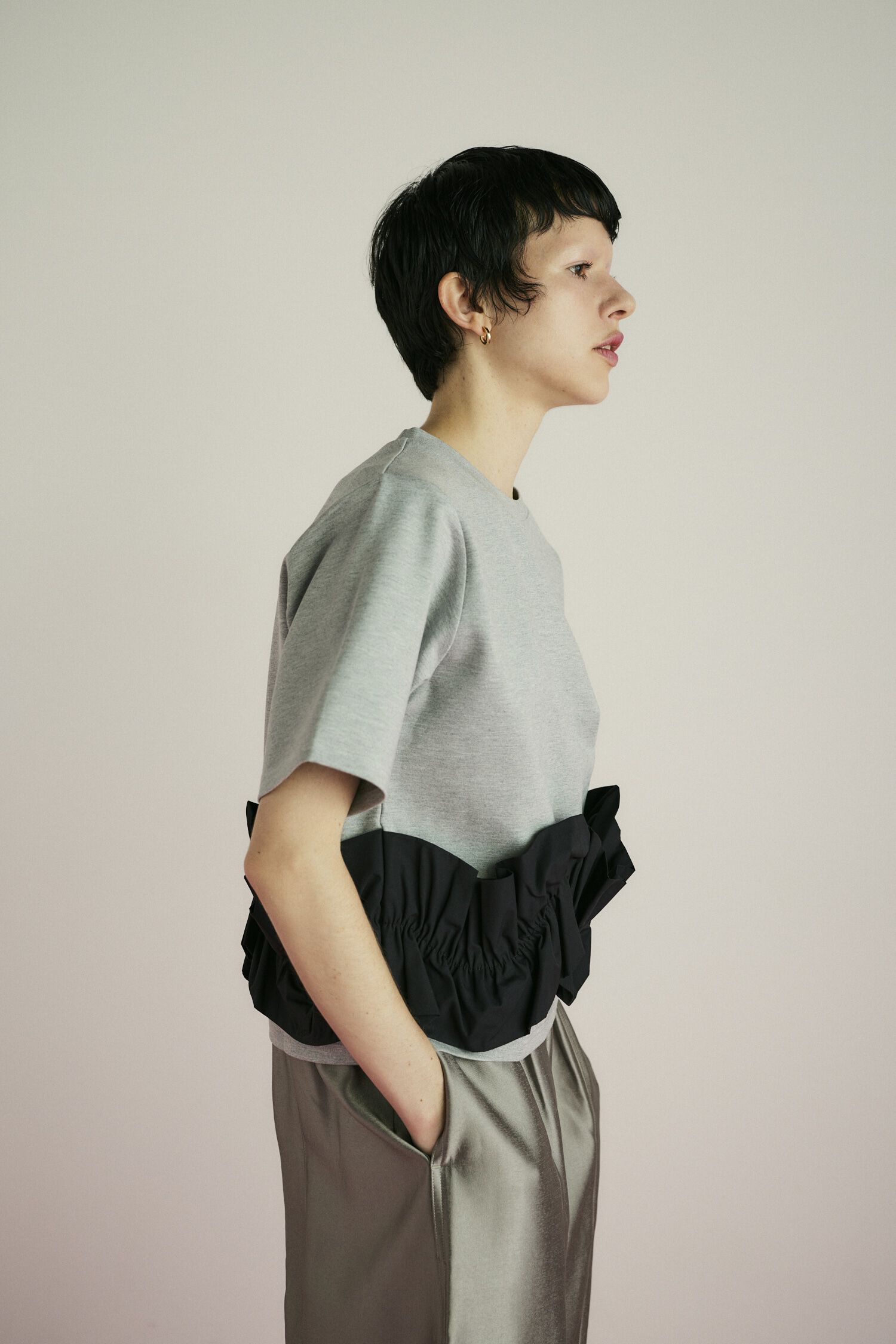 HeRIN.CYE「Attachment hem tops」|Tシャツ・カットソー|