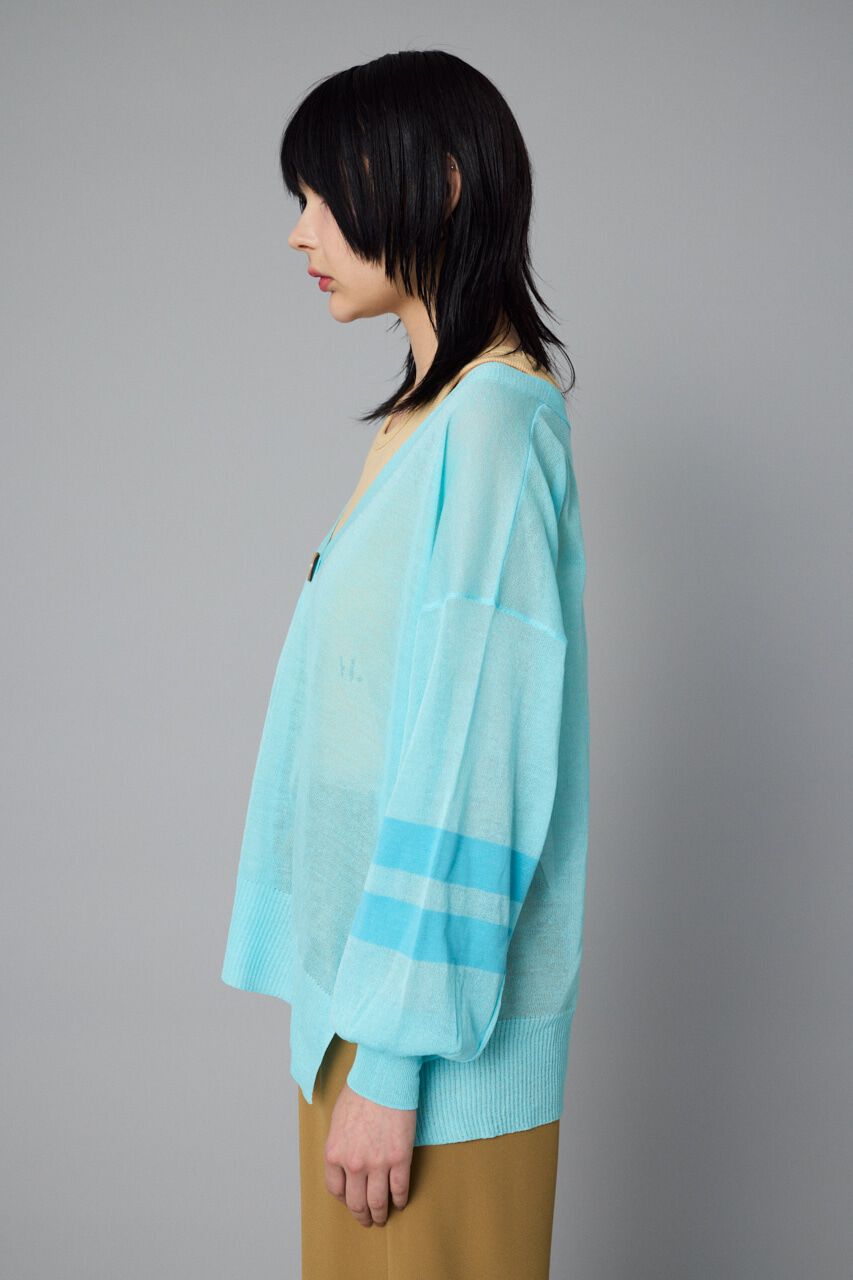HeRIN.CYE「Sheer line cardigan」|カーディガン|