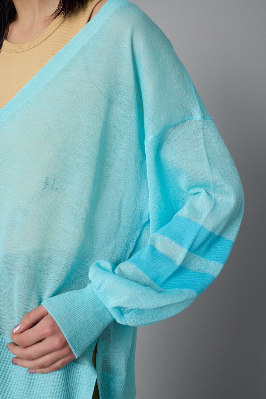 HeRIN.CYE「Sheer line cardigan」|カーディガン|