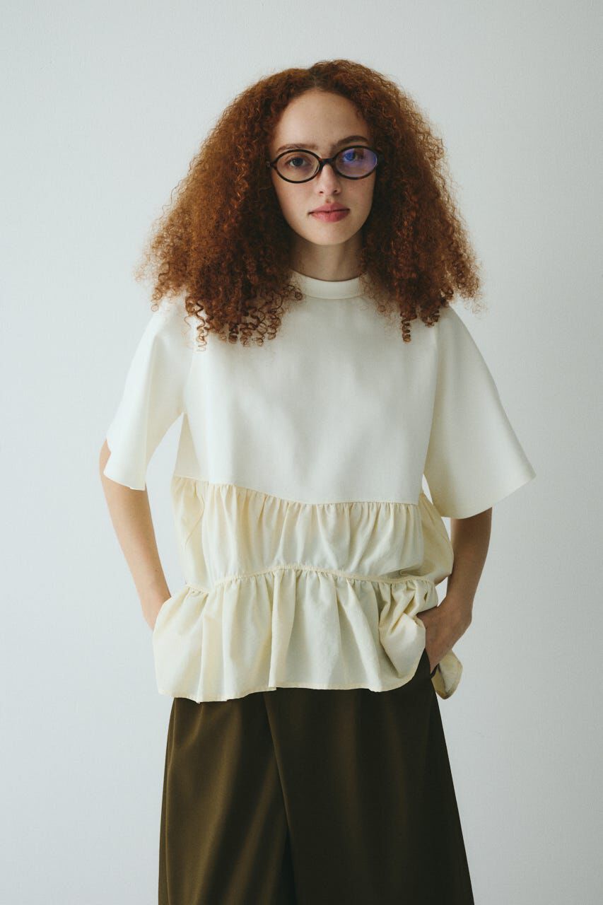 HeRIN.CYE「Frill A-line cut tops」|Tシャツ・カットソー|WHT