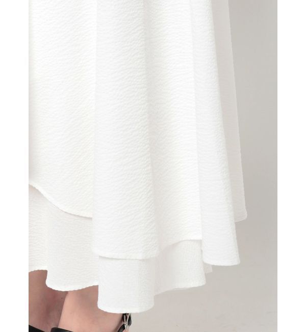 ELENDEEK「SEER SUCKER ASYMMETRY SK」|スカート|