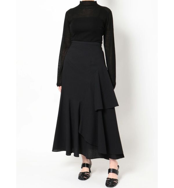 ELENDEEK「SEER SUCKER ASYMMETRY SK」|スカート|