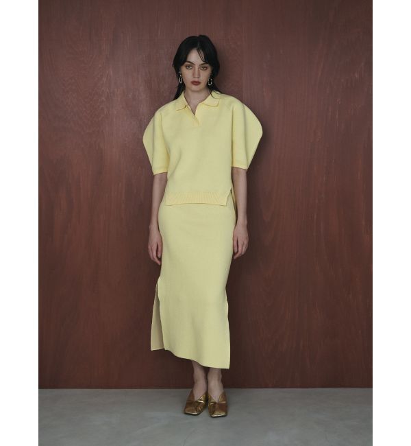 ELENDEEK「SIDE SLIT TIGHT KNIT SK」|スカート|