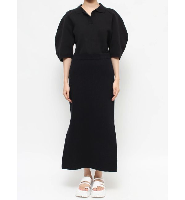 ELENDEEK「SIDE SLIT TIGHT KNIT SK」|スカート|