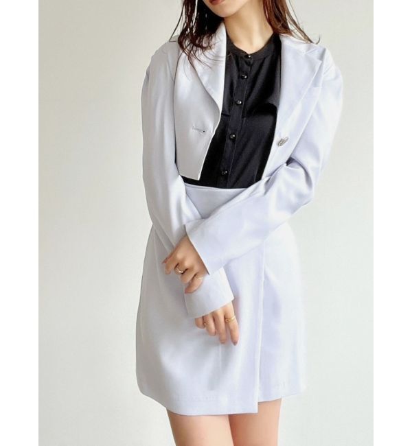 RESEXXY「タックデザインショートジャケット【セットアップ着用可能】」|その他|ラベンダー