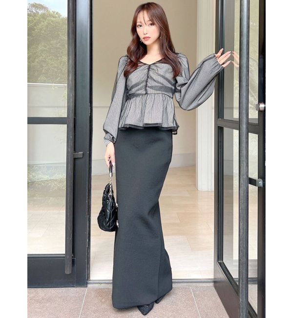 RESEXXY「シャーリングチュールチュニック」|チュニック|