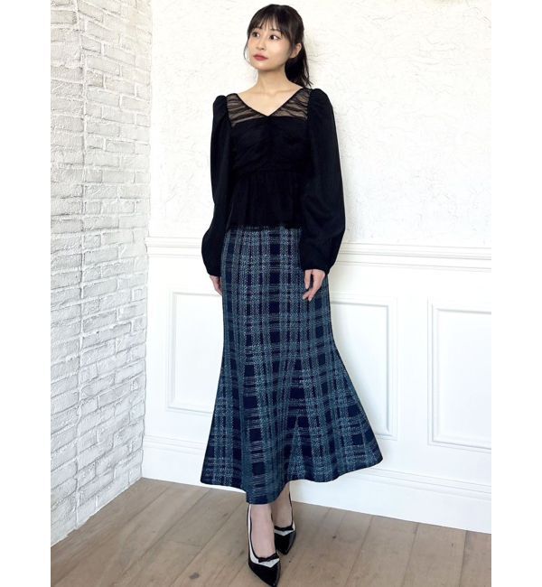 RESEXXY「シャーリングチュールチュニック」|チュニック|