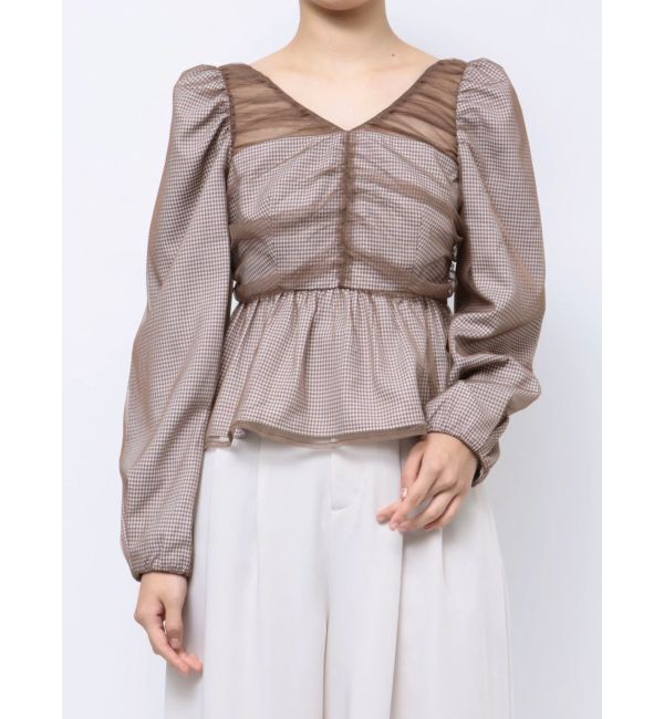 RESEXXY「シャーリングチュールチュニック」|チュニック|