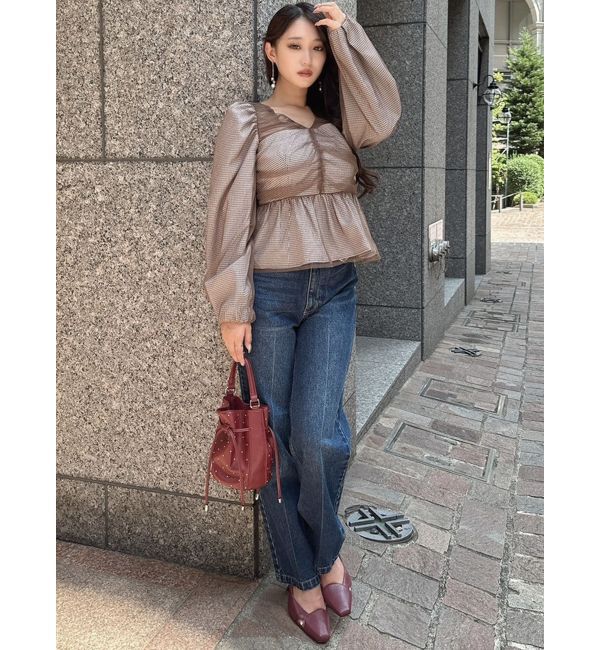 RESEXXY「シャーリングチュールチュニック」|チュニック|