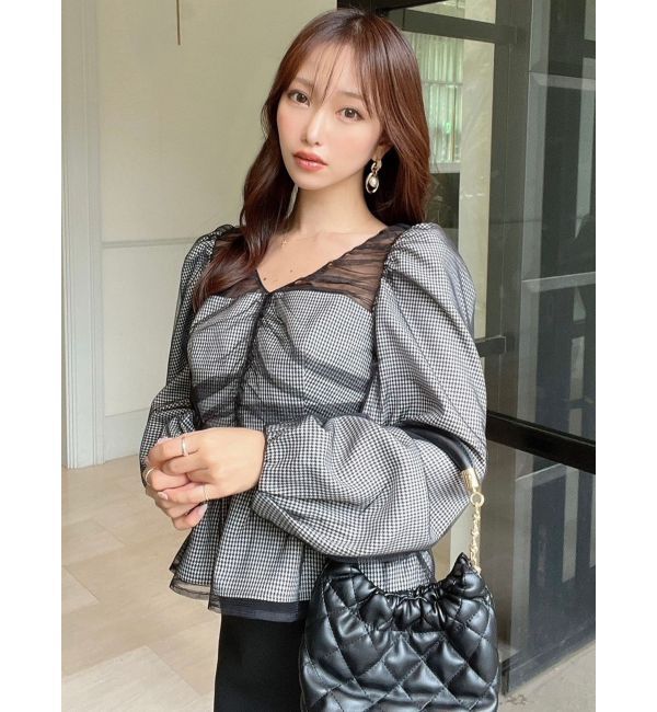 RESEXXY「シャーリングチュールチュニック」|チュニック|