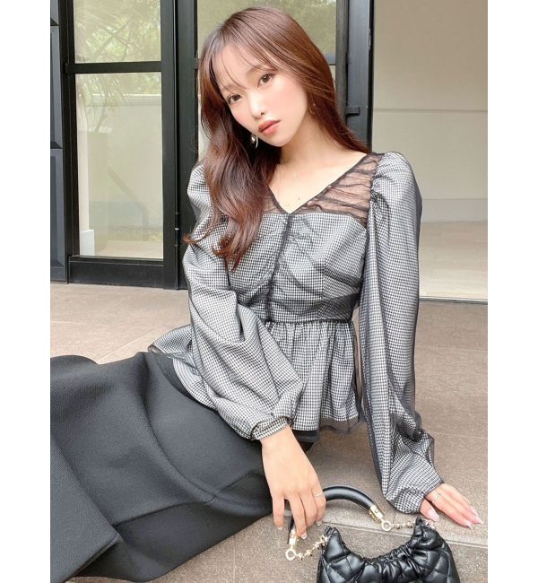 RESEXXY「シャーリングチュールチュニック」|チュニック|