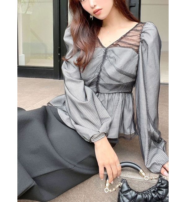 RESEXXY「シャーリングチュールチュニック」|チュニック|ミックス