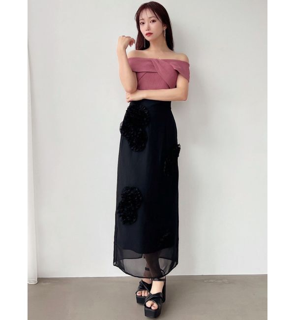 RESEXXY「シアーレイヤードモチーフスカート」|スカート|