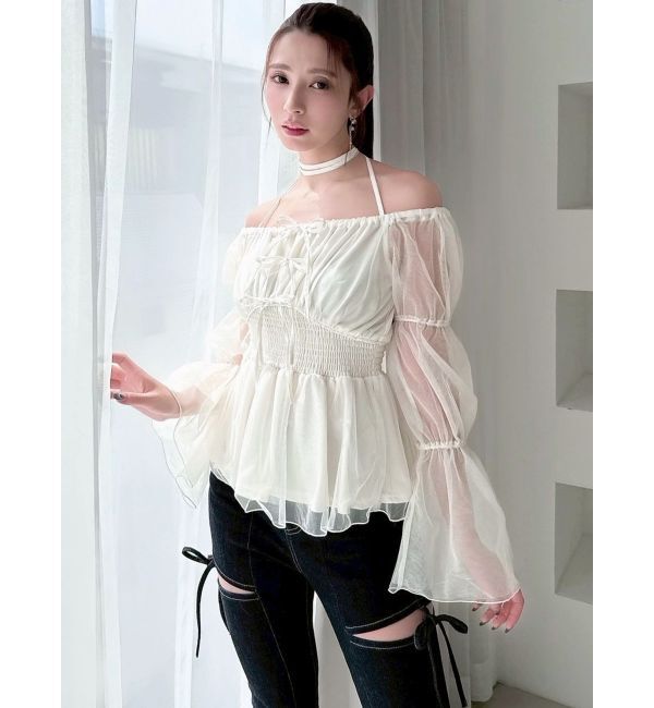 RESEXXY「チョーカーリボンチュニックブラウス」|シャツ・ブラウス|