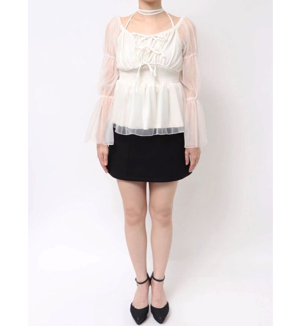 RESEXXY「チョーカーリボンチュニックブラウス」|シャツ・ブラウス|