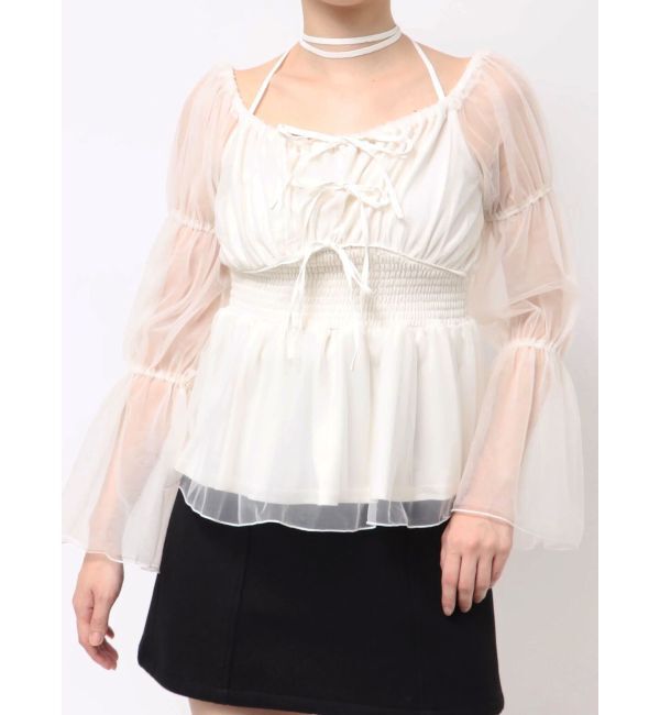 RESEXXY「チョーカーリボンチュニックブラウス」|シャツ・ブラウス|