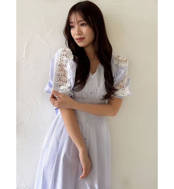 dazzlin「レースドッキングスリーブワンピース」|ワンピース|