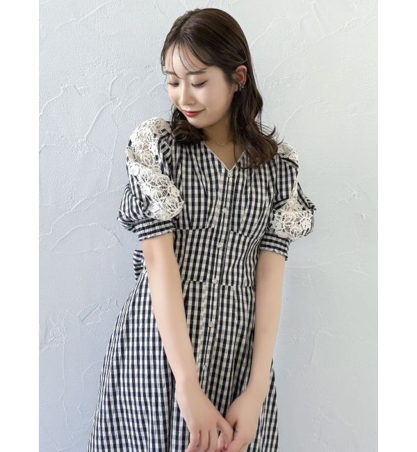 dazzlin「レースドッキングスリーブワンピース」|ワンピース|
