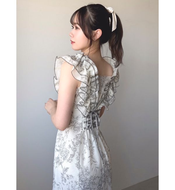 dazzlin「【20周年記念復刻！】カスレフラワーIラインワンピース」|ワンピース|