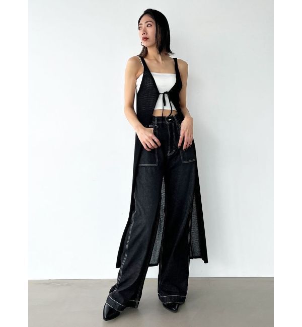 EMODA「シアールーズキャミカーデ」|カーディガン|ブラック