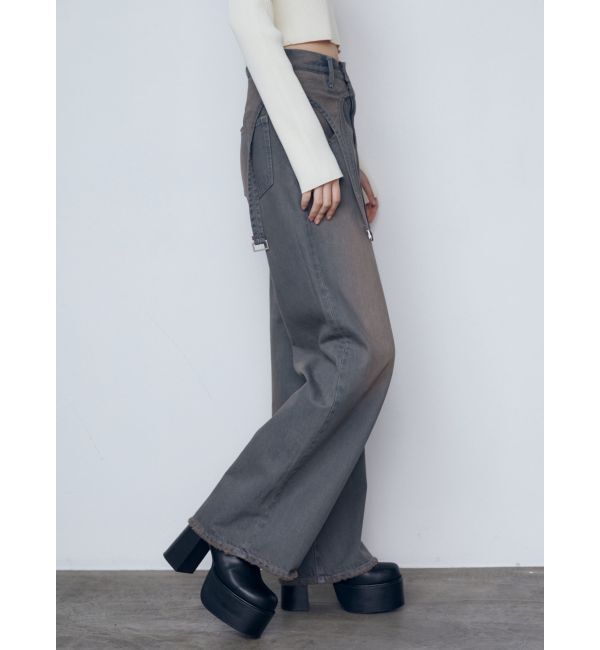 EMODA「サスペンダーワイドジーンズ」|デニム|