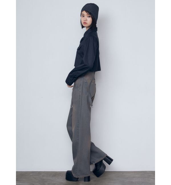 EMODA「サスペンダーワイドジーンズ」|デニム|