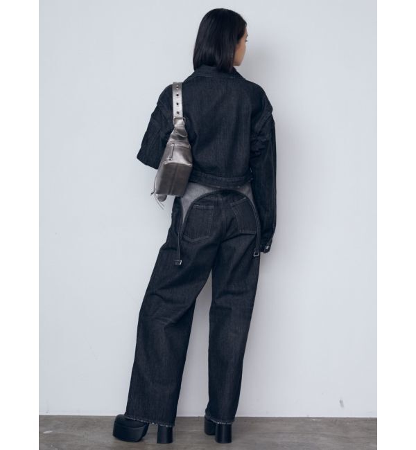 EMODA「サスペンダーワイドジーンズ」|デニム|