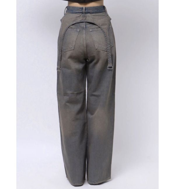 EMODA「サスペンダーワイドジーンズ」|デニム|