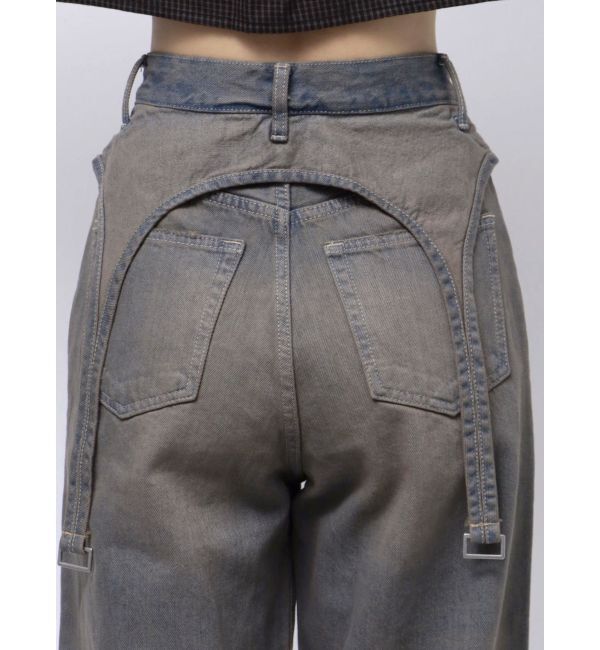 EMODA「サスペンダーワイドジーンズ」|デニム|