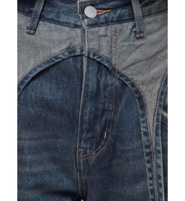 EMODA「サスペンダーワイドジーンズ」|デニム|