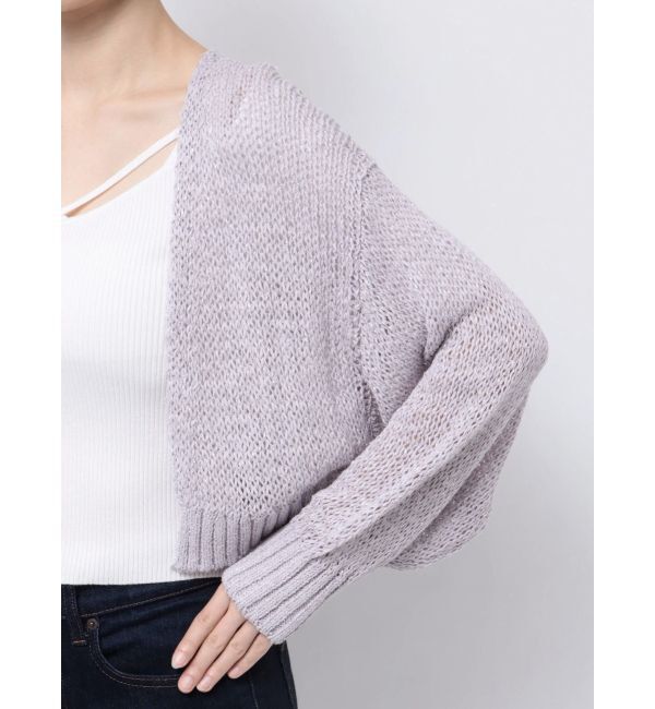 MERCURYDUO「透かし編みラメ混ボレロカーディガン」|カーディガン|