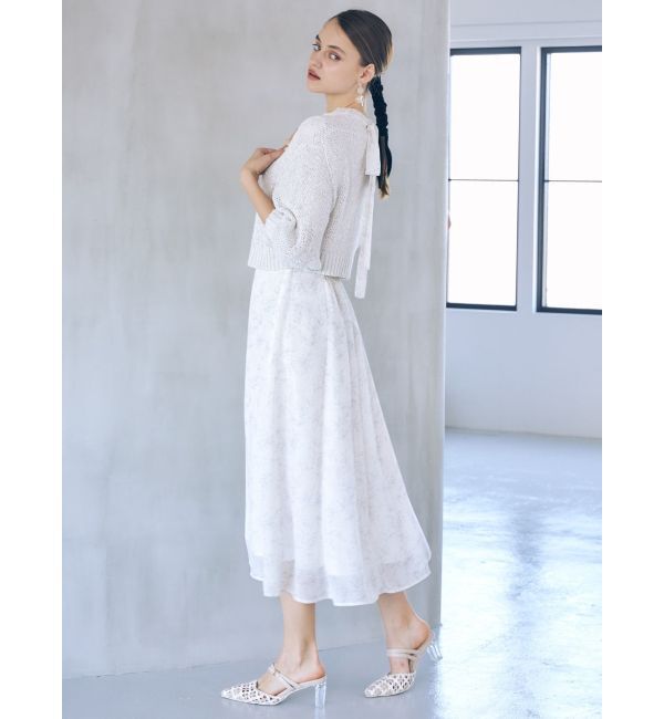 MERCURYDUO「透かし編みラメ混ボレロカーディガン」|カーディガン|