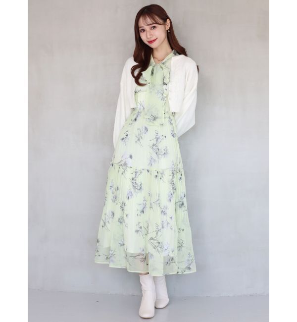 MERCURYDUO「ケーブルスリーブクロップドボレロ」|カーディガン|